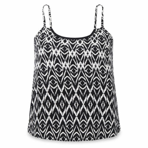 QED London Womens Black Geometric  Basic Tank Size 10