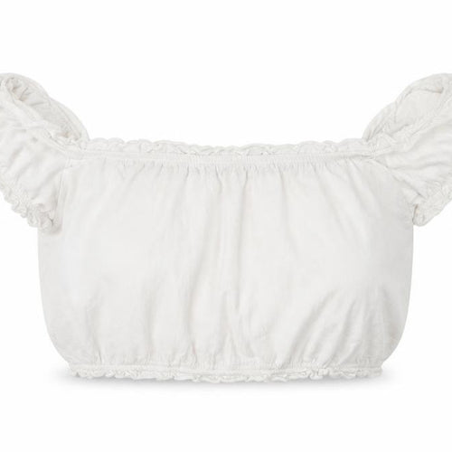 New Look Womens White   Cropped Blouse Size 8