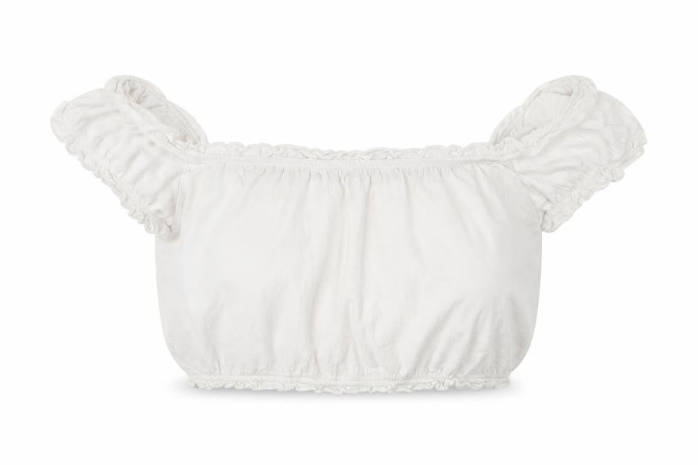 New Look Womens White   Cropped Blouse Size 8
