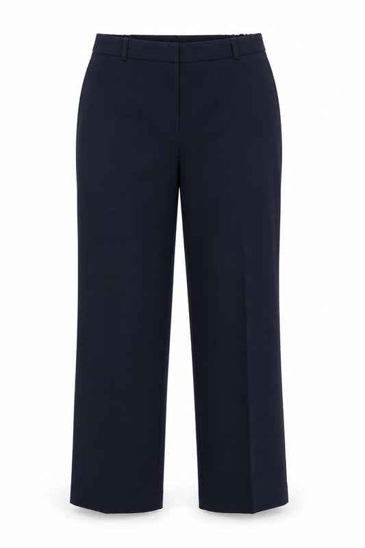 Front view of Special Collection women’s blue trousers, size UK 16, 30-inch leg