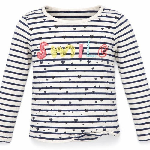 George Girls Blue Striped  Pullover Sweatshirt Size 8-9 Years  - smile
