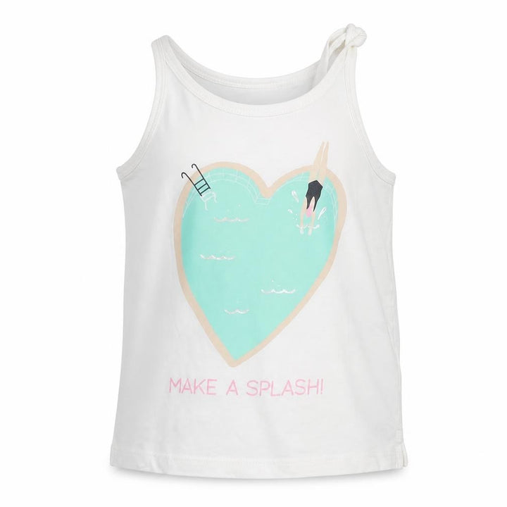 Gap Girls White Basic Tank Size 6-7 Years - make a splash
