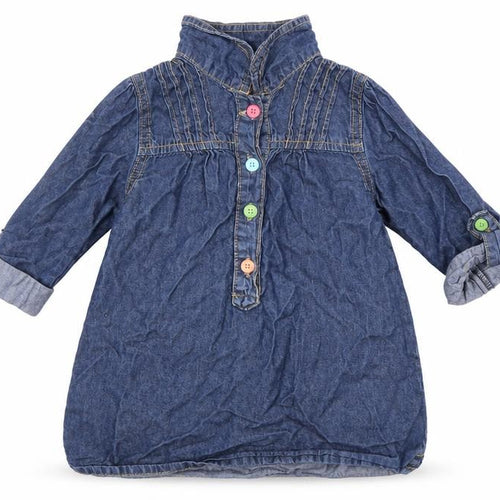 Mothercare  Blue   T-Shirt Dress  Size 9-12 Months