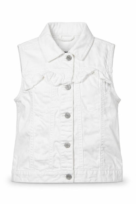Front view of Gap girls’ white jacket, size XL