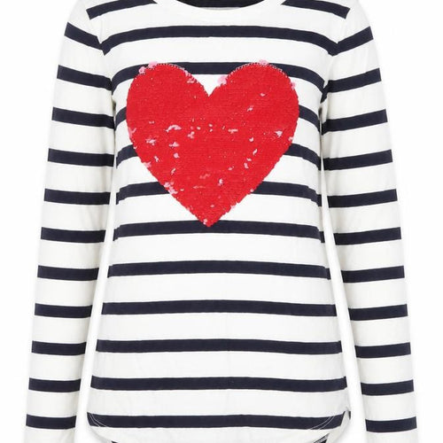 Gap Girls Blue Striped  Basic Casual Size L  - heart