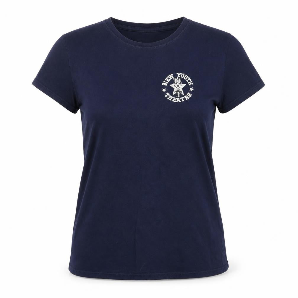ring spun Womens Blue   Basic T-Shirt Size L  - new youth theatre