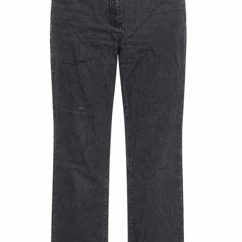 Bexleys Womens Black  Denim Straight Jeans Size 12 L32 in