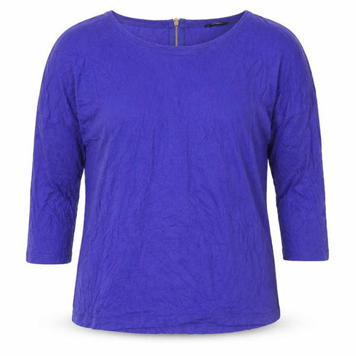 Papaya Womens Blue  Jersey Basic Blouse Size 8