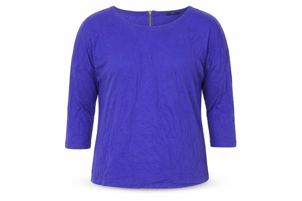 Papaya Womens Blue  Jersey Basic Blouse Size 8