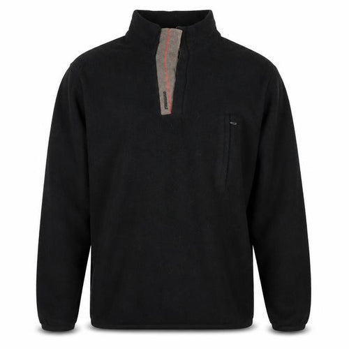 Peruzzo Mens Black   Henley Sweatshirt Size M