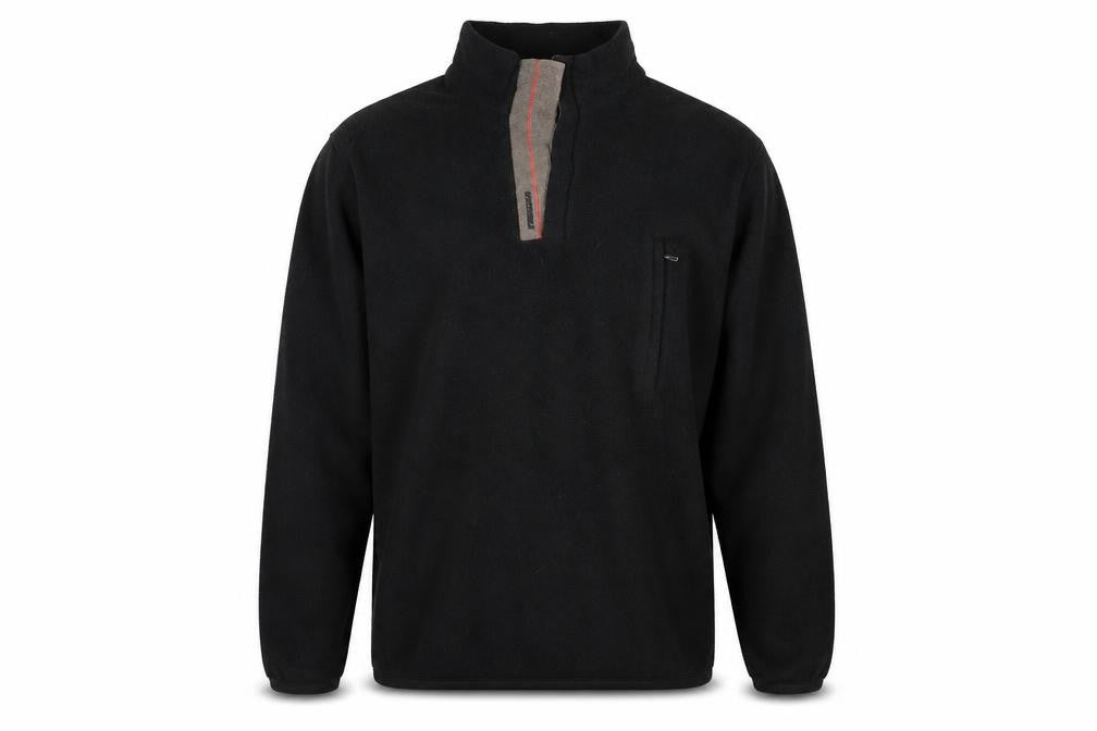 Peruzzo Mens Black   Henley Sweatshirt Size M