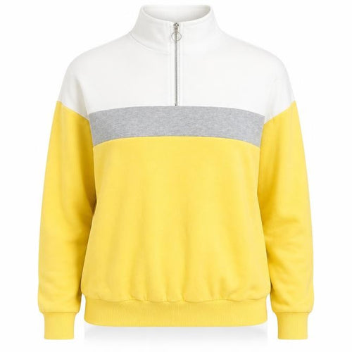 New Look Womens Yellow   Henley Sweatshirt Size 6