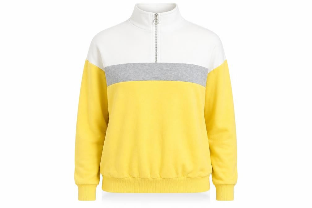 New Look Womens Yellow   Henley Sweatshirt Size 6