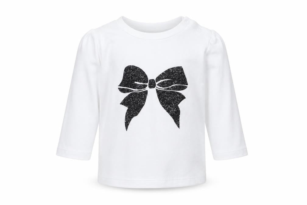 MINI MEL Girls White   Basic T-Shirt Size 3-6 Months