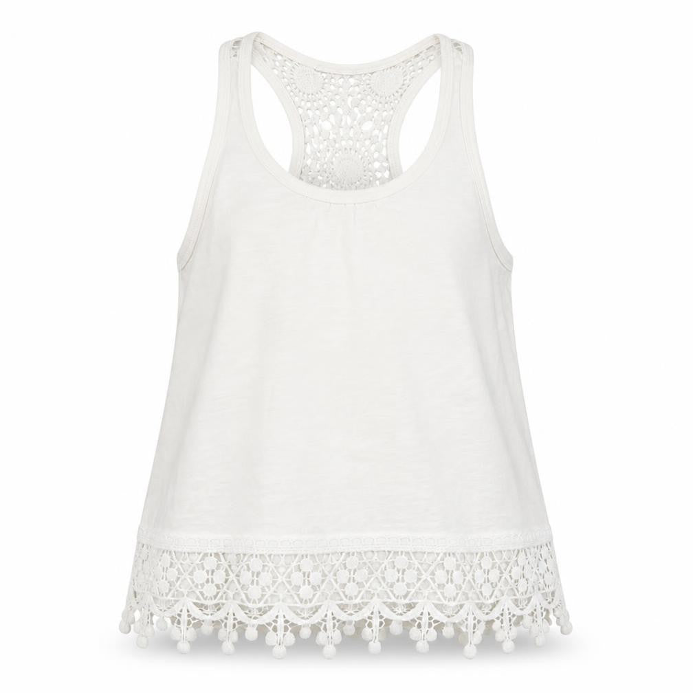 Miss E-vie Girls White   Basic T-Shirt Size 9-10 Years