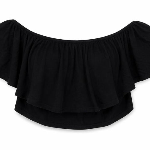 Boohoo Womens Black   Cropped Blouse Size 10