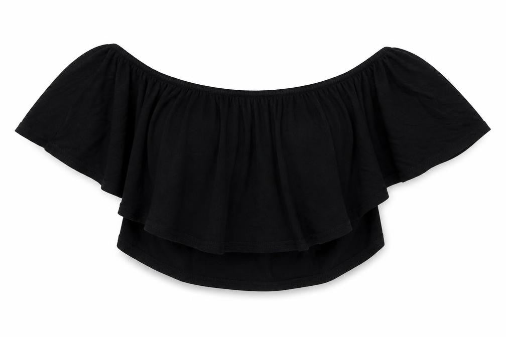 Boohoo Womens Black   Cropped Blouse Size 10
