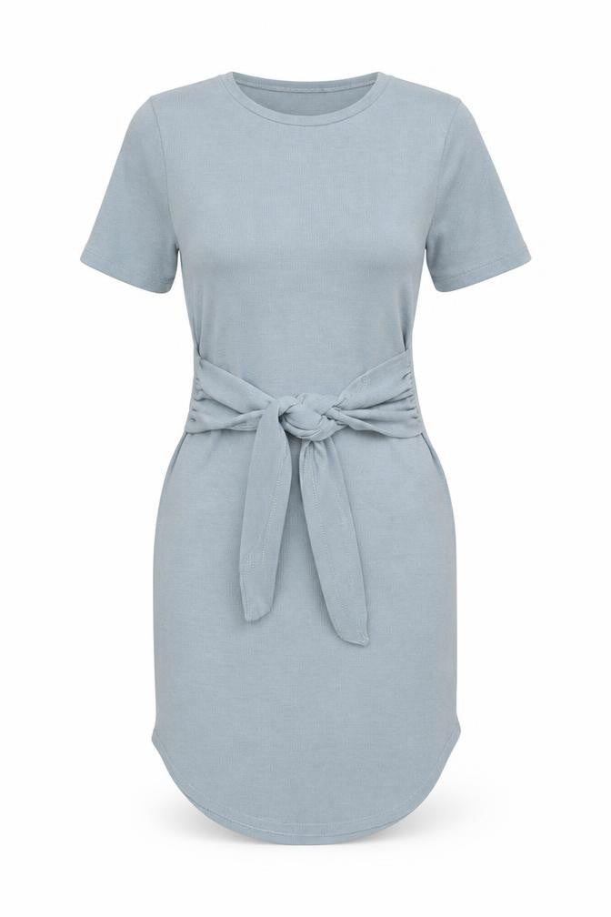 Front view of Primark women’s green jumper dress, size UK 4