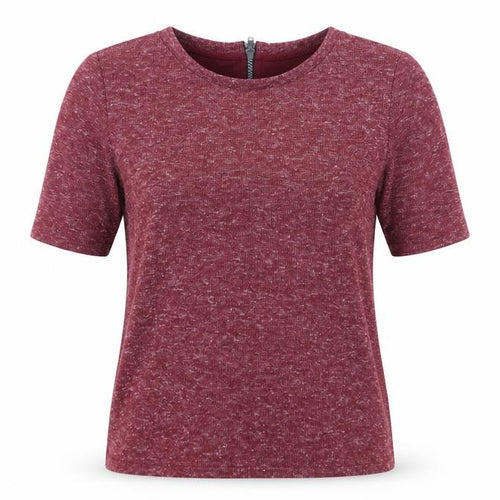 Topshop Womens Red  Jersey Basic T-Shirt Size 8