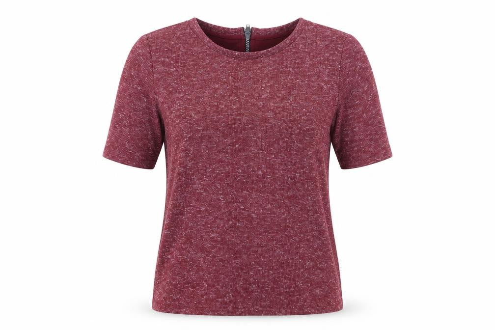 Topshop Womens Red  Jersey Basic T-Shirt Size 8