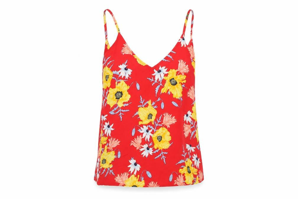 Divided by H&M Womens Red Floral  Camisole Tank Size 6
