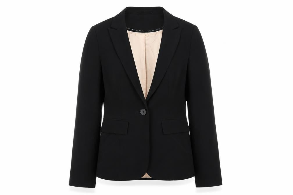 Papaya Womens Black Batik  Jacket Suit Jacket Size 8