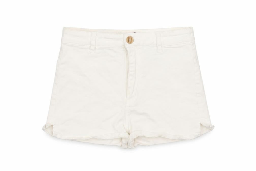 Divided Womens White   Cut-Off Shorts Size 8