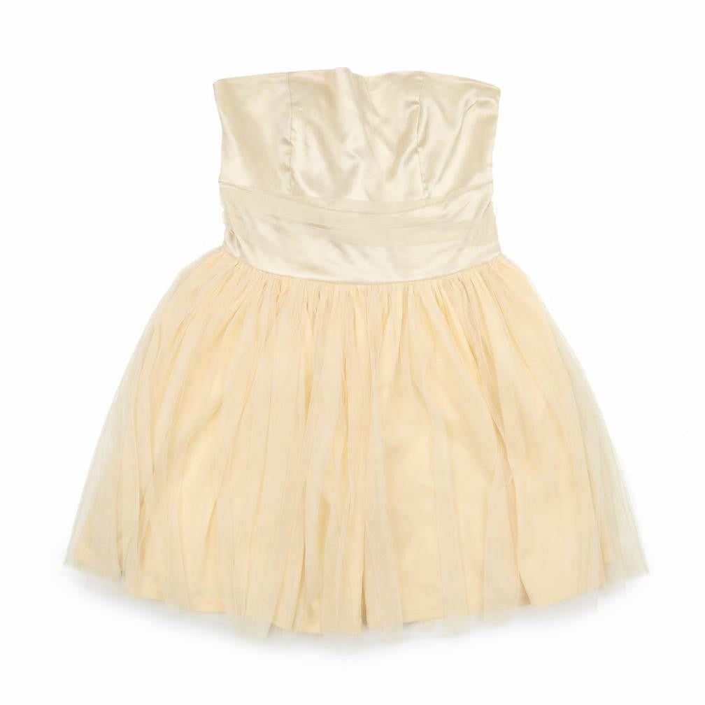 Front view of Glamorous women’s ivory fit & flare, size UK 10