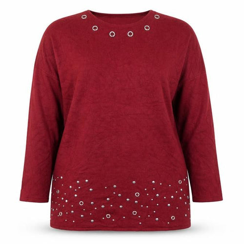 Soon Womens Red  Knit Pullover Jumper Size 12