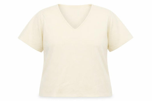 Front view of Berkertex women’s yellow basic t-shirt, size UK 14