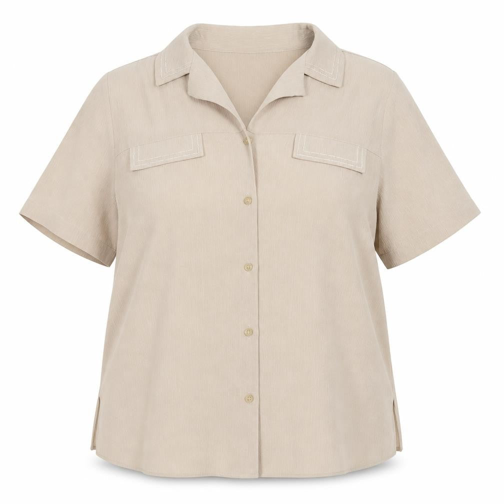 Berkertex Womens Brown   Basic Button-Up Size 16