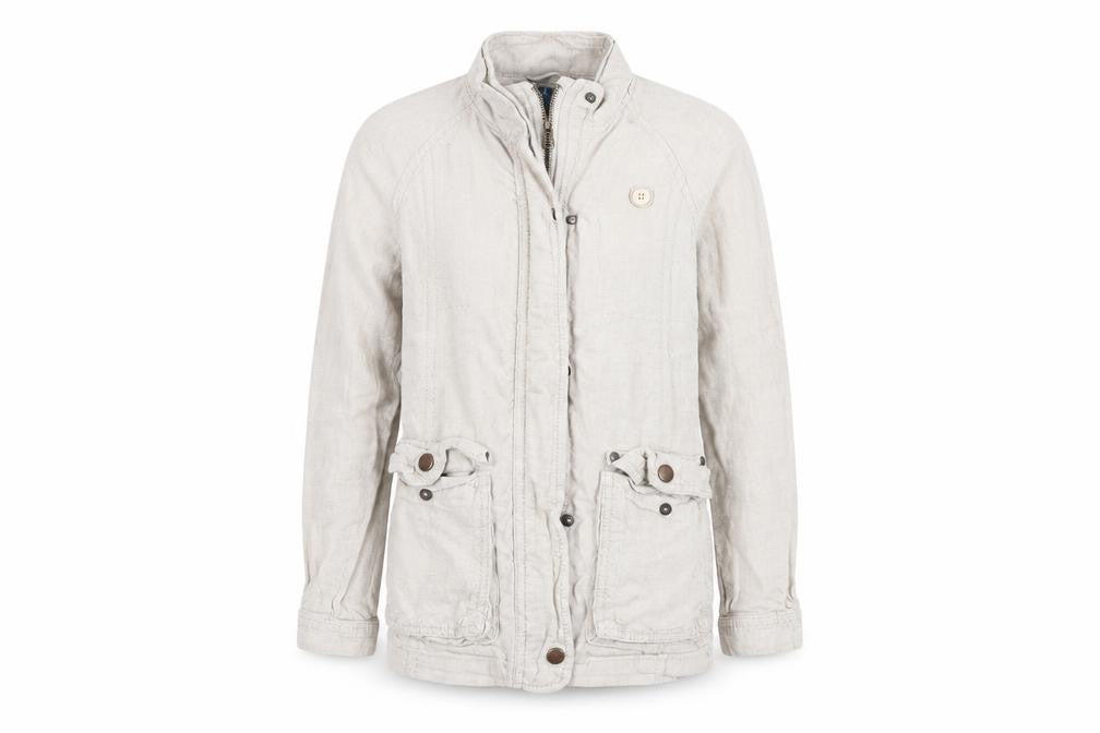 Front view of Next girls’ white overcoat coat, size 9, years
