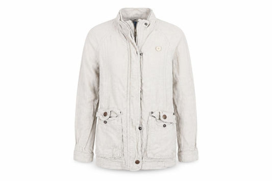 Front view of Next girls’ white overcoat coat, size 9, years