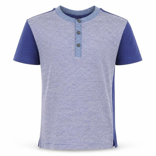 Matalan Boys Blue Striped  Basic T-Shirt Size 8 Years