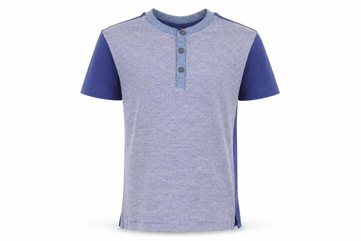 Matalan Boys Blue Striped  Basic T-Shirt Size 8 Years