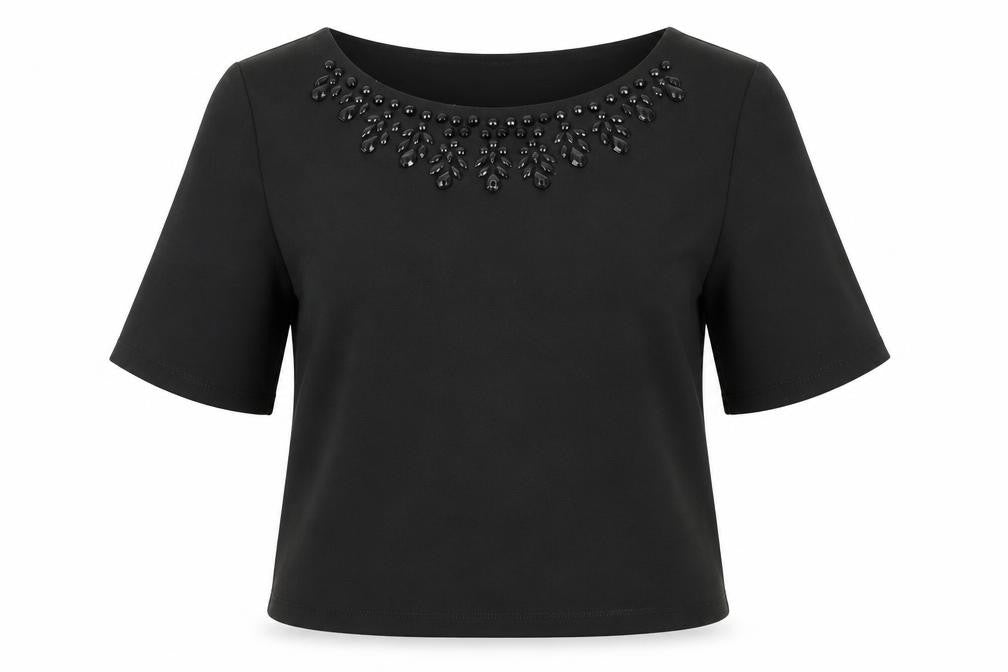 Lee Ann Womens Black   Basic Blouse Size 12