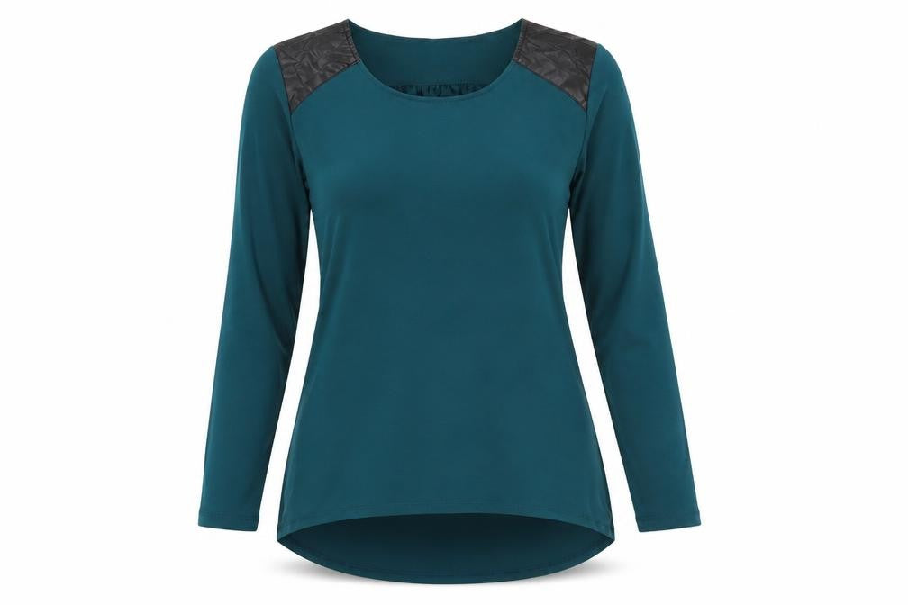 Susan Graver Womens Green   Tunic Blouse Size S