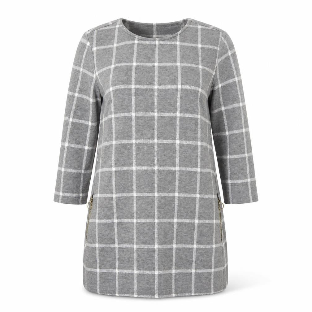 Papaya Womens Grey Check  A-Line  Size 10