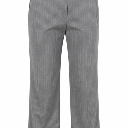 Marks and Spencer Womens Grey Striped  Trousers  Size M L26 in