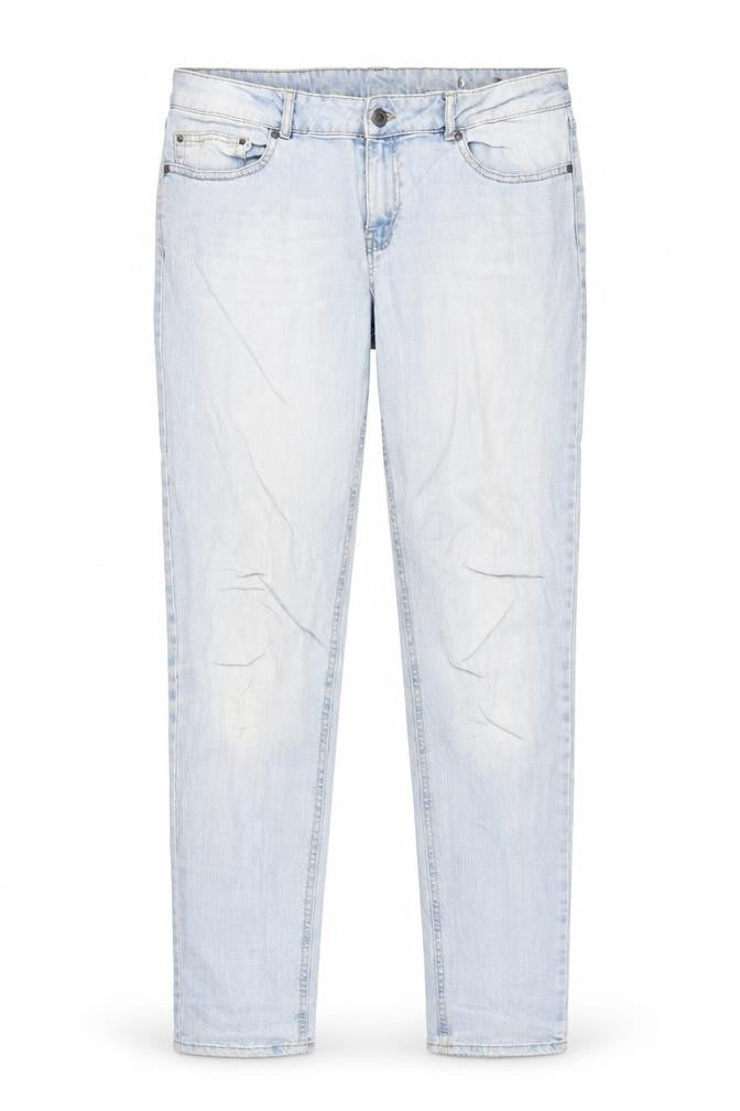 Mango Womens Blue Denim Straight Jeans Size 44 L33 in