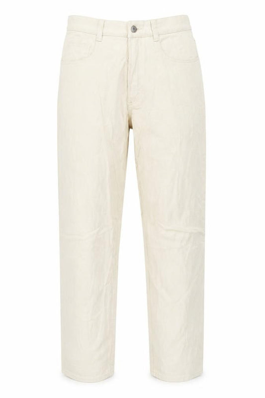Front view of Cecil women’s beige straight jeans, size UK 30, in, 30-inch leg