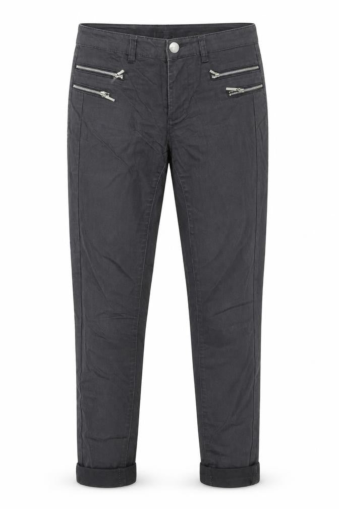 Front view of Only women’s grey straight jeans, size M, 28-inch leg