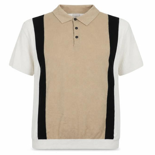 rriver island Womens Beige Striped  Basic Polo Size L