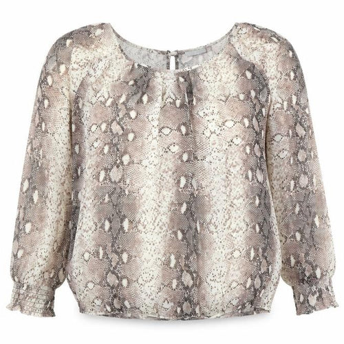 Wallis Womens Brown Animal Print  Basic Blouse Size M