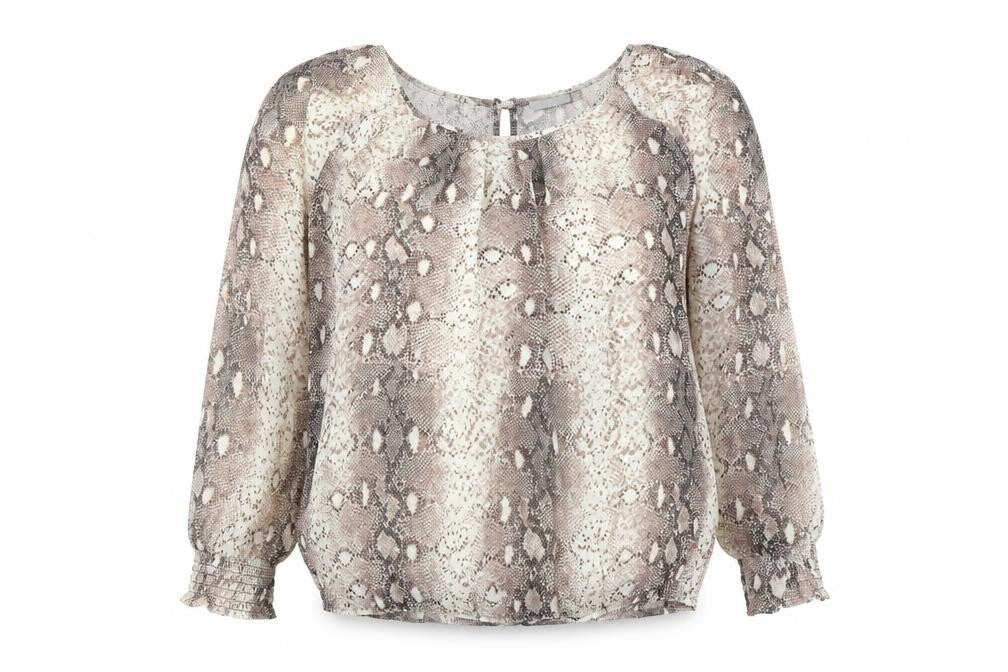 Wallis Womens Brown Animal Print  Basic Blouse Size M