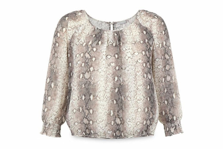 Wallis Womens Brown Animal Print  Basic Blouse Size M