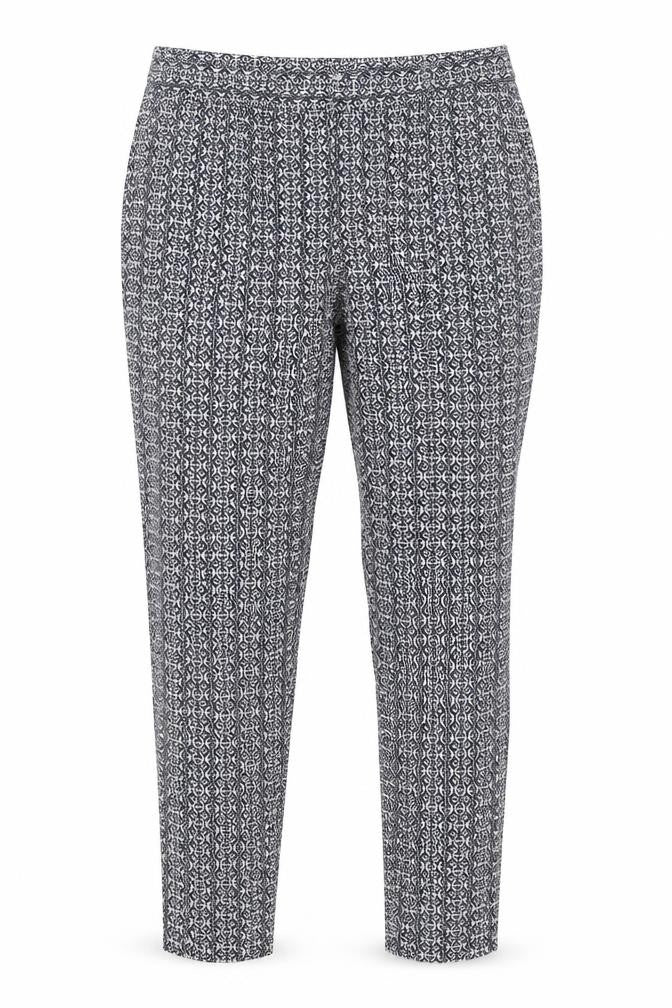 Katherine Barclay Womens Blue Geometric  Trousers  Size 14 L25 in