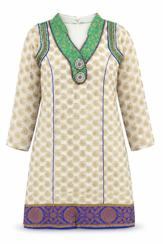 Preworn Womens Multicoloured Paisley  Basic Blouse Size 8  - Side splits jewelled