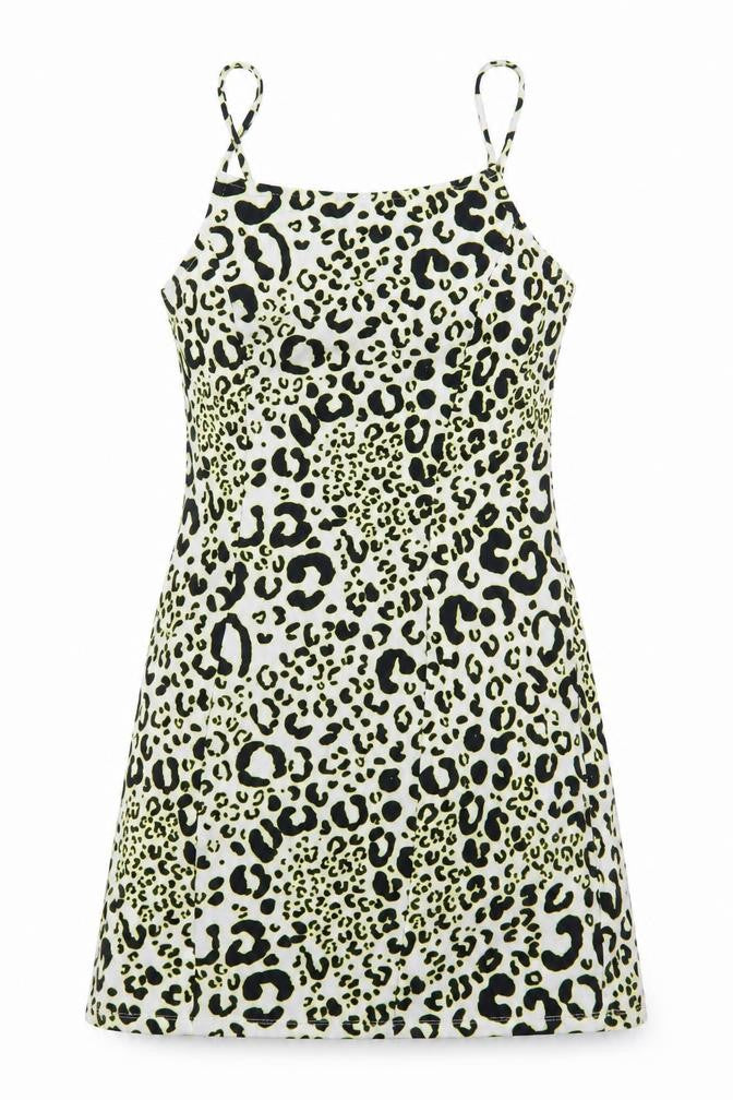 Front view of Primark women’s multicoloured animal print jersey bodycon, size UK 10