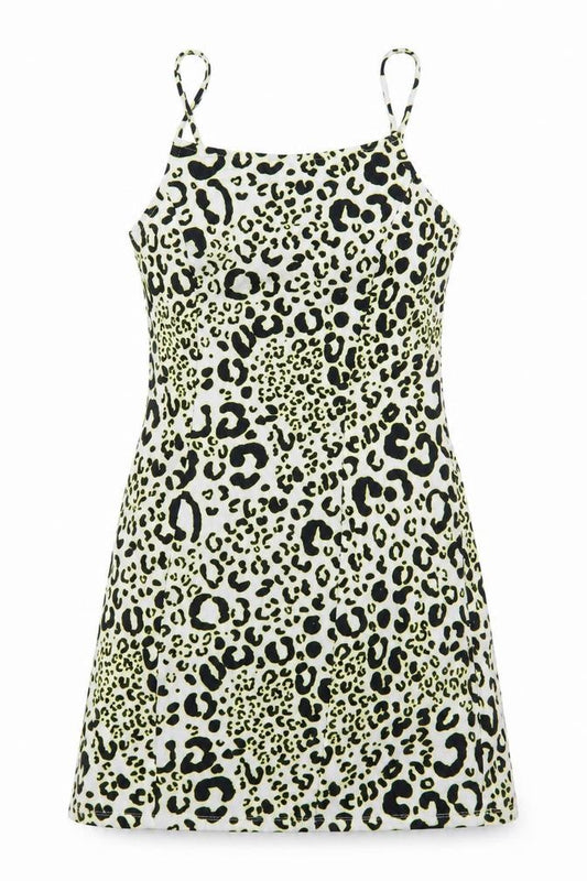 Front view of Primark women’s multicoloured animal print jersey bodycon, size UK 10